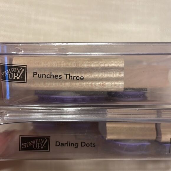 Stampin Up Darling dots and punches stamps lot of 11 rubber stamps - Picture 2 of 4